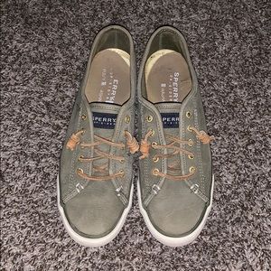 Olive Green Women’s Sperry Shoes